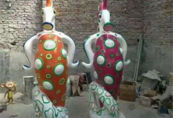 尼木幼兒園河馬雕塑，動漫文化雕塑，卡通動物制作