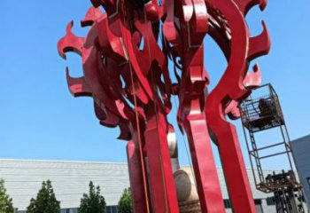 達孜火球雕塑，精神堡壘火球雕塑落地展示