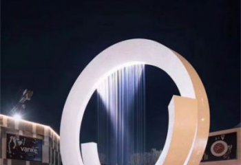 尼木圓環噴泉雕塑，水景藝術原理，水景圓環雕塑廠家