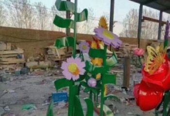 和田茉莉花雕塑訂做，城市雕塑，不銹鋼茉莉花雕塑廠