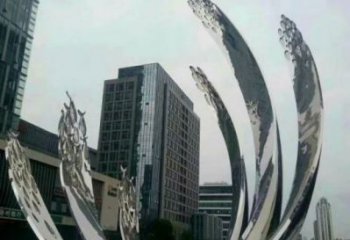 巴音郭楞地面噴泉雕塑小品，圓環(huán)結(jié)構(gòu)概念，旱地水景噴泉體系