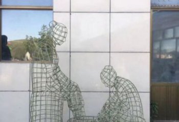 哈密鏤空孝道雕塑通用，街景小品，鐵藝洗腳雕塑制造