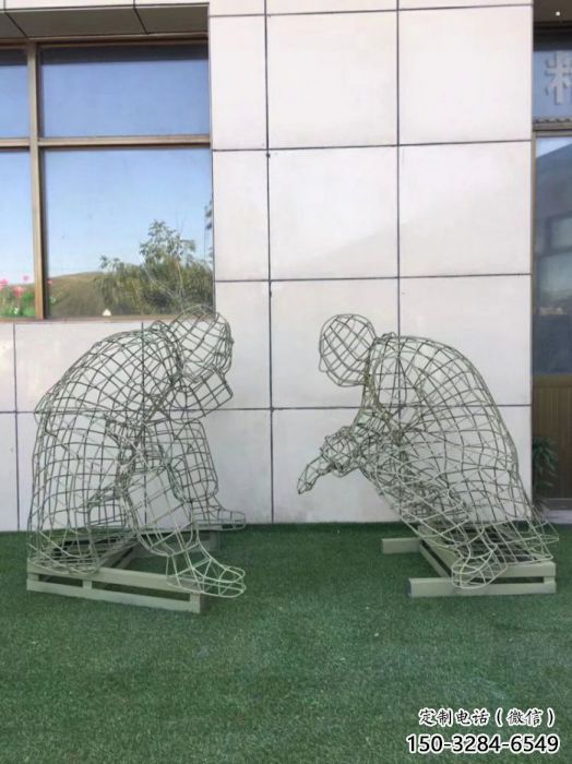 迪慶鏤空對弈雕塑標準，廣場雕塑，鐵藝民俗人物雕塑供給