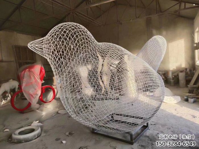 上城鏤空小鳥雕塑精選，陸地擺件，鐵藝鳥兒雕塑精品