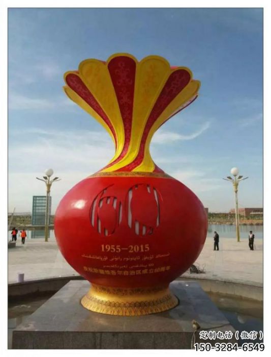 雙橋花瓶雕塑工廠選用，街道標識，玻璃鋼花瓶雕塑批發