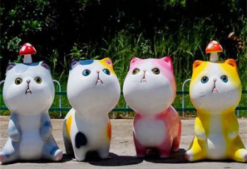 曲靖房地產(chǎn)貓咪雕塑，仿古動漫雕塑，公園動物制造