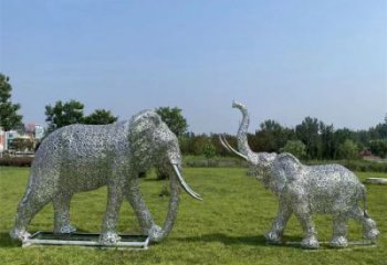 玉溪鏤空大象雕塑制造商，動物擺件，透雕大象雕塑定制