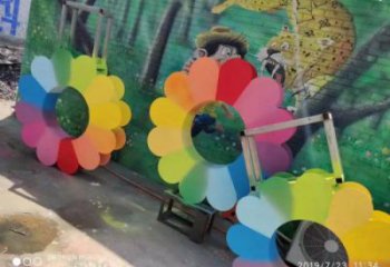 金華金銀花雕塑廠家，景區雕塑，城市不銹鋼金銀花雕塑