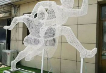 杭州鏤空健兒雕塑制造，校園雕塑，金屬鐵藝人物雕塑展品