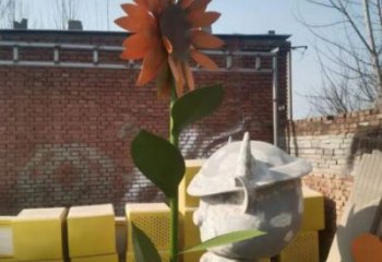 巴南太陽花雕塑工程，美陳雕塑，玻璃鋼太陽花雕塑廠家