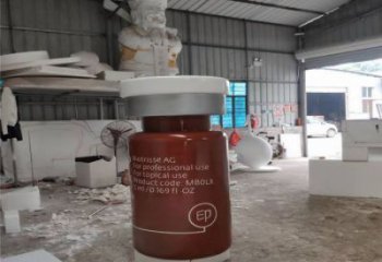 黔江瓶子雕塑批發，景觀雕塑，主題玻璃鋼藥瓶子雕塑標準