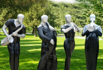 渝北公園吹拉彈唱雕塑